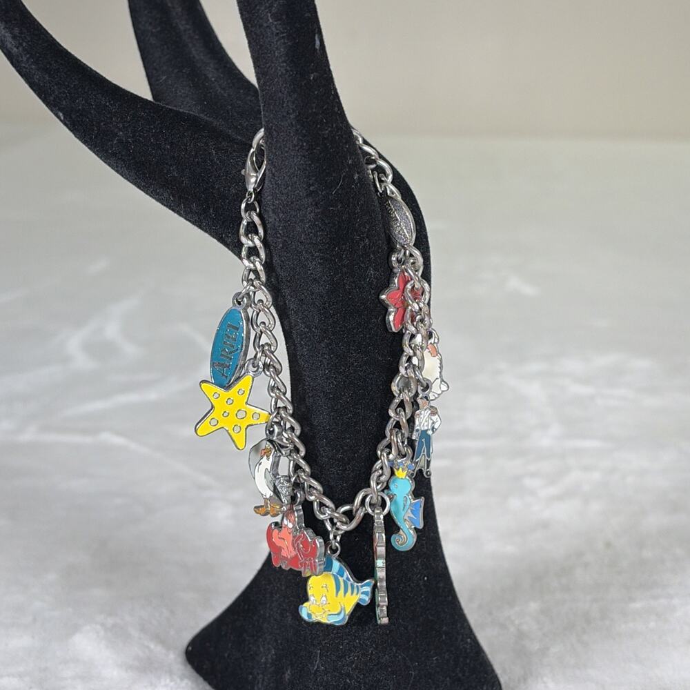 2013 Disney Jewelry The Little Mermaid Multicharm Metal Bracelet Authentic Chrty